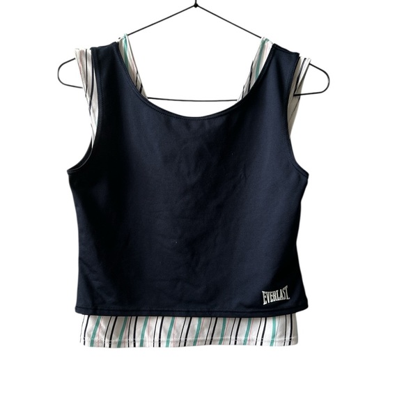 Everlast Black Boxy Crop Tank Top - Picture 1 of 4